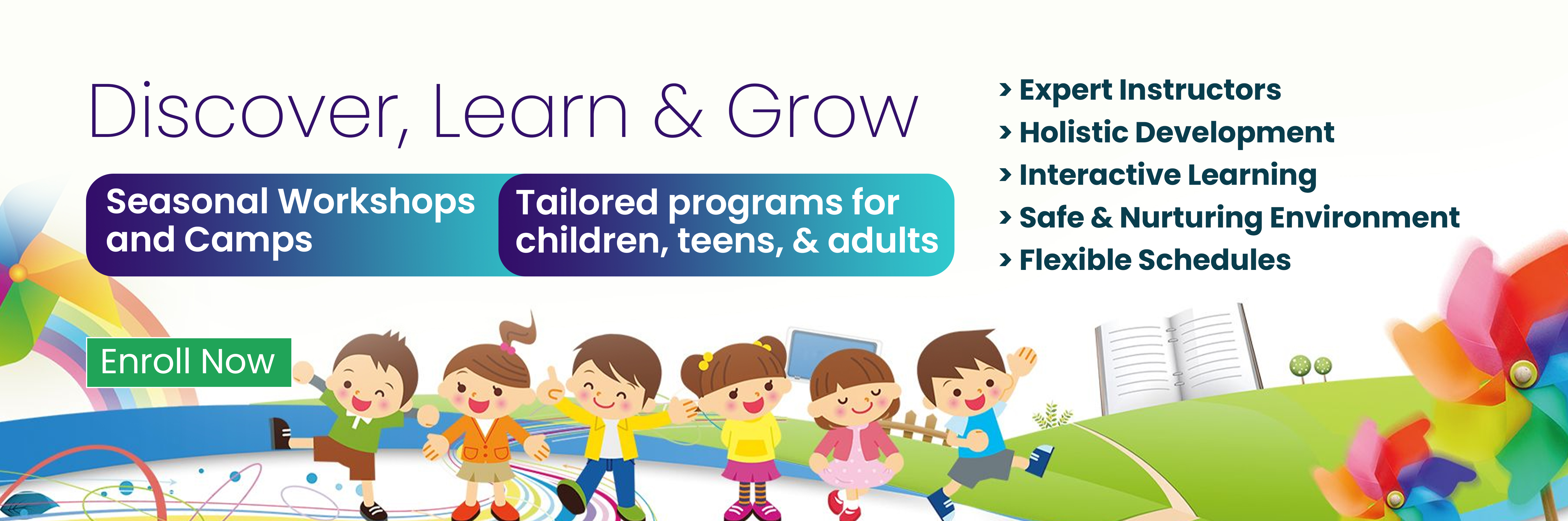 Tailored programs for children, teens, and adults. Winter Camps: Summer Camps: Holiday Camps